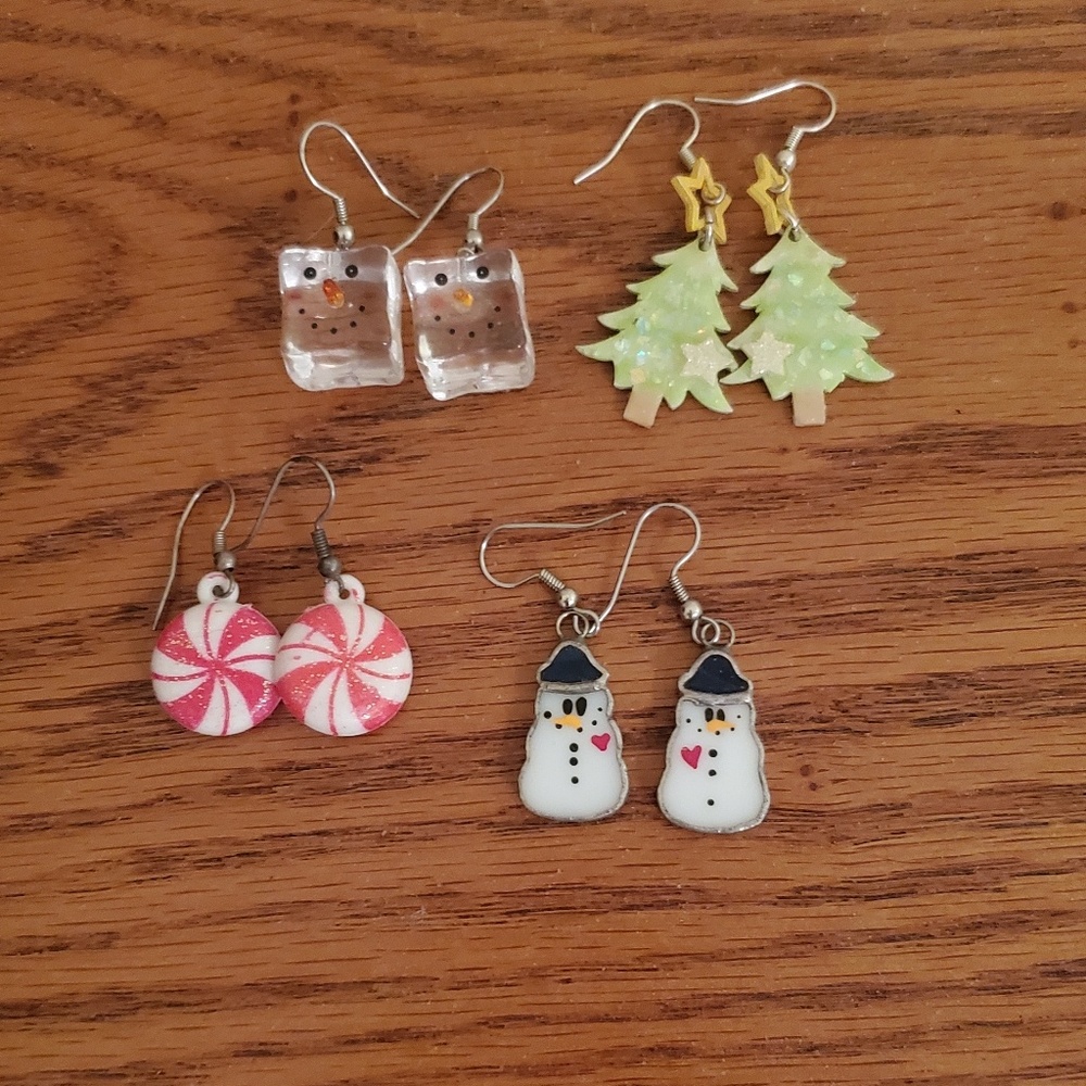 Bundle of Handcrafted Christmas Earrings